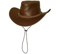 Black Jungle Broome Sombrero de Piel, Sombrero del Oeste de Australia, Sombrero de Vaquero (Marron, M)