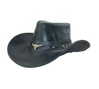 Black Jungle Ontario Outdoor Western Lederhut Australia Cowboy Lederhüte Reithut Unisex, Negro , XXL