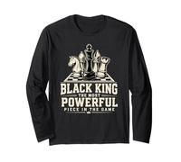 Black King La Pieza más poderosa del Juego Hombres Niño Manga Larga
