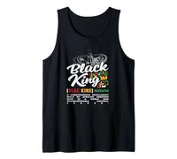 Black King Men Man Mes de la Historia Negra Camiseta sin Mangas