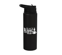 Black King - The Most Powerful Piece In The Game - History Stainless Steel Insulated Water Bottle