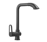 Black Kitchen Faucets with Pull out Spray Rotatable Hot Water and Cold Water Single Hole 2 Functions Brass Kitchen Mixer Faucet-A