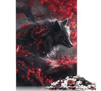 Black Kitsune Fox In Tree Puzzles Imposible,desafío for Adults Juego Educativo 1500 Piezas Obra De Arte De Juego De para Adultos Y Niños Mayores De 12 Años 1500pcs (85x57cm)