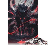 Black Kitsune Power Rompecabezas Imposible,desafío for Adults Entretenimiento Creativo 1500 Piezas Obra De Arte De Juego De para Adultos, Regalos A Partir De 14 Años 1500pcs (85x57cm)