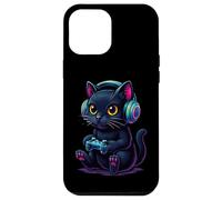 Black Kitten Consola Divertido Video Game Graphic Player Modo Carcasa para iPhone 12 Pro Max