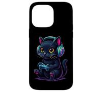 Black Kitten Consola Divertido Video Game Graphic Player Modo Carcasa para iPhone 14 Pro Max