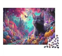 Black Kitten por Spooky Castle Mascotas Rompecabezas Puzzle 1000 Piezas - Regalo, Juego Familiar, Decoración del Hogar, Adultos 52x38cm/1000pcs