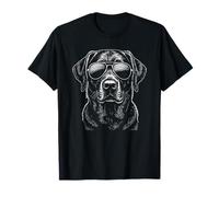 Black Lab Labrador Retriever Dog con Gafas de Sol Camiseta