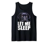 Black Lab Let Me Sleep Labrador Retriever Amante de los Perros Negros Camiseta sin Mangas