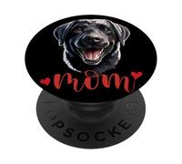Black Lab Mom Happy Labrador Mom The Lab Mother Dog PopSockets PopGrip Adhesivo