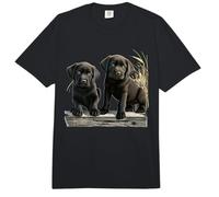 Black Lab Puppies Duo - Muelle rústico de Hierba de Trigo Comfort Colors Adult Heavyweight T-Shirt
