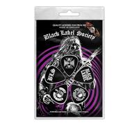 Black Label Society Zakk Wylde - Púas de guitarra oficiales, color negro, paquete de 5 púas, talla única