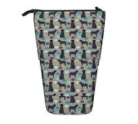 Black Labrador Donuts Cute Lab Dog Best Labrador Pencil Case, Stand Pencil Pouch, Telescopic Pencil Case Stand Pencil Holder Pen Bag