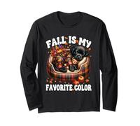 Black Labrador For Women Men Kids Fall Is My Favorite Color Manga Larga