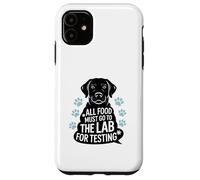 Black Labrador Humor Quote All Food Must Go to the Lab Carcasa para iPhone 11