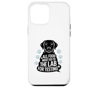 Black Labrador Humor Quote All Food Must Go to the Lab Carcasa para iPhone 12 Pro Max