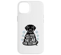 Black Labrador Humor Quote All Food Must Go to the Lab Carcasa para iPhone 14 Plus