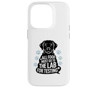 Black Labrador Humor Quote All Food Must Go to the Lab Carcasa para iPhone 14 Pro