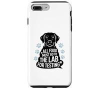 Black Labrador Humor Quote All Food Must Go to the Lab Carcasa para iPhone 7 Plus/8 Plus