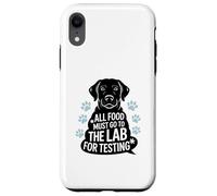 Black Labrador Humor Quote All Food Must Go to the Lab Carcasa para iPhone XR