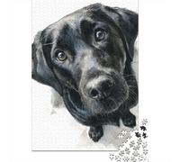 Black Labrador Retriever Dog-1 Puzzle Imposible,desafío for Adults Juego Educativo 1000 Piezas Obra De Arte De Juego De para Adultos Y Niños Mayores De 12 Años 70x50cm/1000pcs