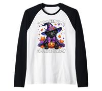 Black Labrador Retriever Halloween Is My Favorite Holiday Camiseta Manga Raglan
