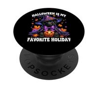 Black Labrador Retriever Halloween Is My Favorite Holiday PopSockets PopGrip Adhesivo