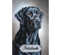 Black Labrador Retriever Notebook For Dog Lovers: A Love Written in Paw Prints | Lined Journal with Black Labrador Retriever Line Art | 6 x 9 Inches, 120 Pages