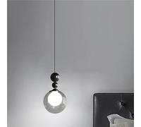 Black LED Bedside Small Pendant Lamp Living Bedroom Dining Table Hallway Indoor Glass Ball Pendant Light Nordic Lighting Fixture