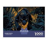 Black Leopard Rompecabezas Imposible,desafío for Adults Wild Panther Entretenimiento Creativo 1000 Piezas Obra De Arte De Juego De para Adultos Y Niños Mayores De 12 Años 52x38cm/1000pcs