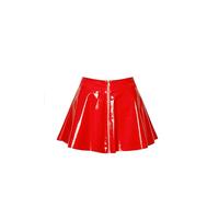 Black Level - Mini falda de vinilo para mujer, color rojo