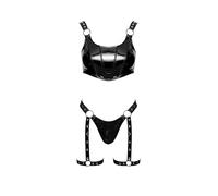 Black Level Vinyl Top y tanga para mujer Black XL