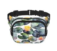 Black Lily Pads - Riñonera cruzada para mujer, diseño de lirio negro, para viajar, correr, Negro -, Talla única