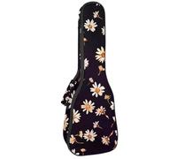 Black Lines Meadow Flowers and Leaves Silhouettes - Funda acolchada para ukelele de concierto de 23 pulgadas, impermeable y duradera, Multicolor 03, 25.9x9x3.1in/66x23x8cm, Organizador de bolsas