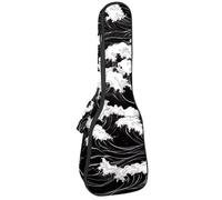 Black Lines Meadow Flowers and Leaves Silhouettes - Funda acolchada para ukelele de concierto de 23 pulgadas, impermeable y duradera, Multicolor 09, 25.9x9x3.1in/66x23x8cm, Organizador de bolsas