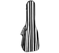Black Lines Meadow Flowers and Leaves Silhouettes - Funda acolchada para ukelele de concierto de 23 pulgadas, impermeable y duradera, Multicolor 08, 25.9x9x3.1in/66x23x8cm, Organizador de bolsas