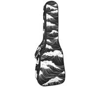 Black Lines Meadow Flowers and Leaves Silhouettes - Funda acolchada para ukelele de concierto de 23 pulgadas, impermeable y duradera, Multicolor 06, 25.9x9x3.1in/66x23x8cm, Organizador de bolsas