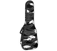 Black Lines Meadow Flowers and Leaves Silhouettes - Funda acolchada para ukelele de concierto de 23 pulgadas, impermeable y duradera, Multicolor 07, 25.9x9x3.1in/66x23x8cm, Organizador de bolsas