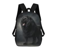 Black Lion Roar Sound Effect-1 Mochilas Impresas En 3D Para Niños 17inch Mochilas De Moda Informales Para El Día A Día, Bolsas De Viaje, Mochilas Informales Para Exteriores Para Niños Y Niñas