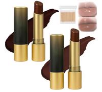 Black Lip Balm, Hydrating Vegan Tinted Lip Balms with Chocolate Scent, Nourishing and Hydrating Lip Gloss, Honey Lipstick Tinted Lip Balm For All Skin Tone, Lip Care, All Day Long (Mix 2pc)