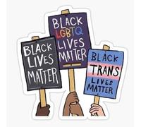 Black Lives Matter | Adhesivo anti racismo | Calcomanía | 5 pulgadas | Impermeable | (11)