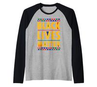 Black Lives Matter Black History Mes Igualdad Orgullo Negro Camiseta Manga Raglan