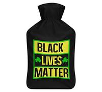 Black Lives Matter - Botella de agua de goma con cubierta de felpa suave, bolsa de agua caliente para invierno, manos y pies, protección contra el frío, 1000 ml