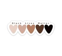 Black Lives Matter - Pegatinas de corazón transparente para portátil, teléfono, botellas de agua, coche, 2 unidades