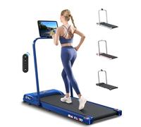 BLACK LORD Caminadora bajo Escritorio, caminadora portátil 2 en 1 Plegable, caminadora eléctrica motorizada de 2,2 CV, máquina pequeña de Caminar y Correr para el hogar, Azul