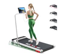 BLACK LORD Cinta de Correr 4 en 1, compacta portátil, inclinación 9%, 16 km/h, Oficina hogar,Potencia 3.2 HP, 12 programas preestablecidos, Control App, Pantalla LED,Barandilla, Blanca