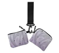 Black Love Spot - Carteras de muñeca dobles para mujer, pequeñas y portátiles con llavero y bolsillo con cremallera para mujer, paquete de 2, Punto de amor negro, 1 size, Casual