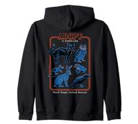 Black Magic Animal Rescue Blue Retro Funny Adult Humor Sudadera con Capucha
