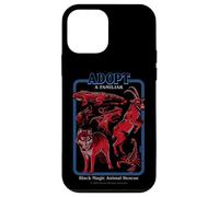 Black Magic Animal Rescue Red Retro Funny Adult Humor Carcasa para iPhone 12 mini