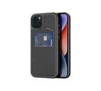 (Black) Magnetic Phone Case with Card Holder for iPhone 14 & 13, Protective Cover Compatible with Dux Ducis Rafi II Series, Slim Anti-Drop Design